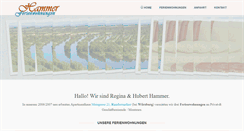 Desktop Screenshot of hammer-ferienwohnungen.de